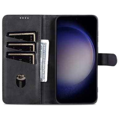 AZNS Samsung Galaxy S24 FE Puhelinkotelo Lompakko - Musta
