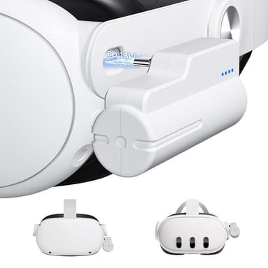 Meta Quest 3 Quest 2 5000 mAh:n 18 W:n nopea akkuvirtalähde LED-merkkivalolla