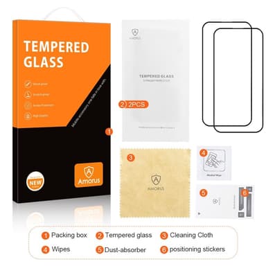 AMORUS For iPhone 16 Plus Näytönsuojalasi