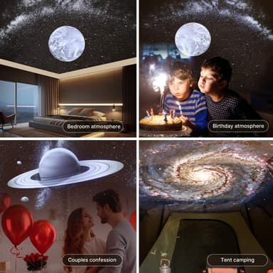 Monitoiminen Galaxy Star Projector White Noise Bluetooth-kaiutin