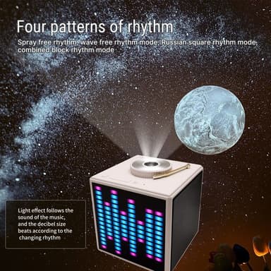 Monitoiminen Galaxy Star Projector White Noise Bluetooth-kaiutin