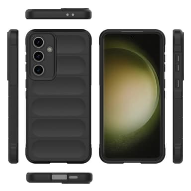 Samsung Galaxy S24 FE Pehmeä TPU Iskunkestävä Puhelimen Kuori - Musta