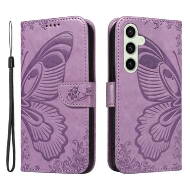 Samsung Galaxy S24 FE Kotelo Jalustallinen Lompakkokotelo Perhoskuvio