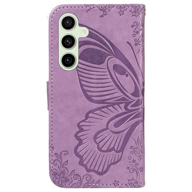 Samsung Galaxy S24 FE Kotelo Jalustallinen Lompakkokotelo Perhoskuvio