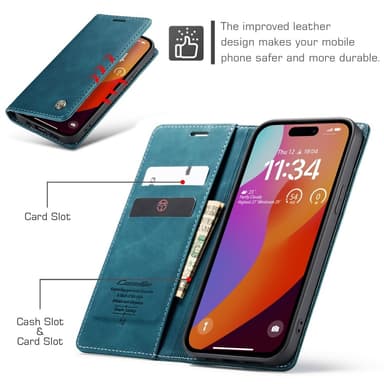 CASEME Retro lompakkokotelo iPhone 16 Pro