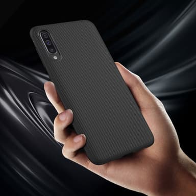 Jazz Twill Texture TPU kansi Samsung Galaxy A50 - Musta
