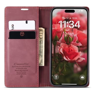 CASEME Retro lompakkokotelo iPhone 16 Plus