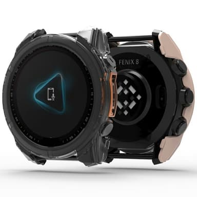 Garmin Fenix ​​8 43mm AMOLED kovalle PC-kellokotelolle, karkaistu lasi