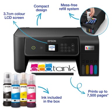 Epson EcoTank ET-2875 monitoimitulostin C11CJ66424 (musta)