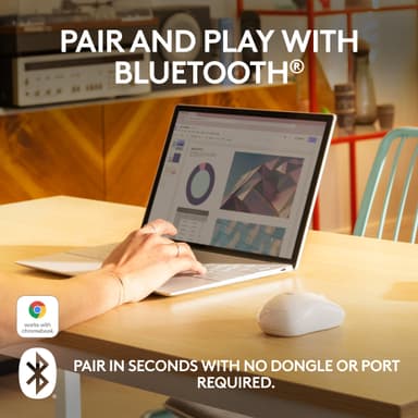 Logitech M240 Silent Bluetooth langaton hiiri (valkoinen)