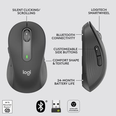 Logitech Signature M650 Large langaton hiiri (grafiitti)