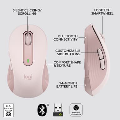 Logitech Signature M650 langaton hiiri (ruusu)
