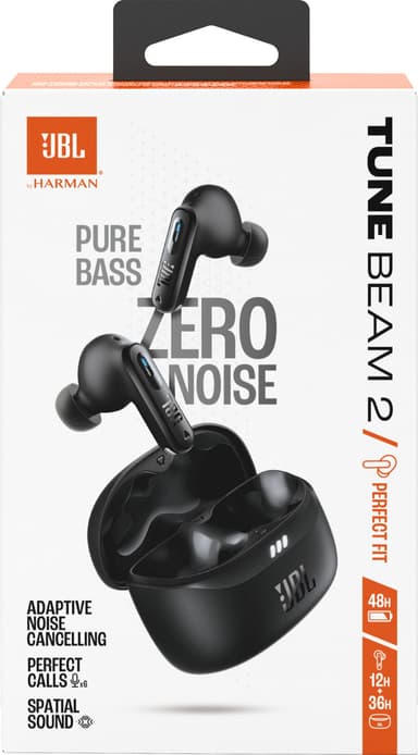 JBL Tune Beam 2 täysin langattomat in-ear kuulokkeet (musta)