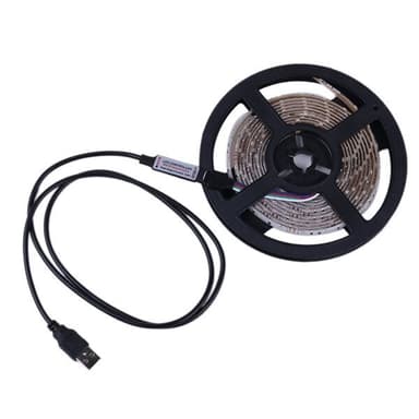 RGB LED-silmukka USB kaukosäätimellä - 5 metriä vesitiivis