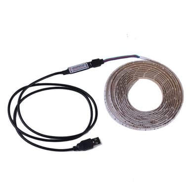 RGB LED-silmukka USB kaukosäätimellä - 5 metriä vesitiivis
