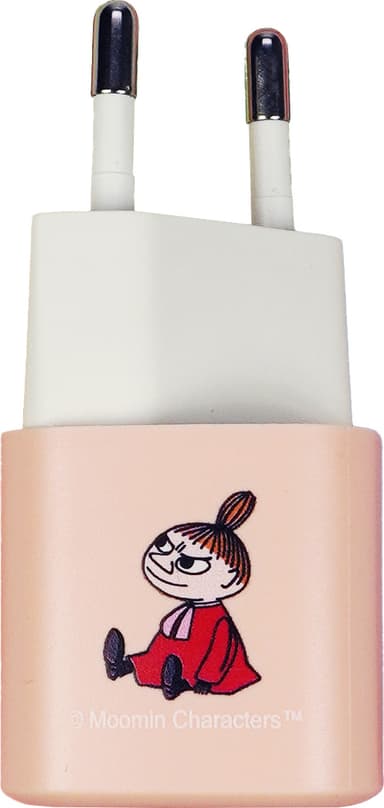 Moomin 20 W USB – USB-C seinälaturi 1 m (pinkki)