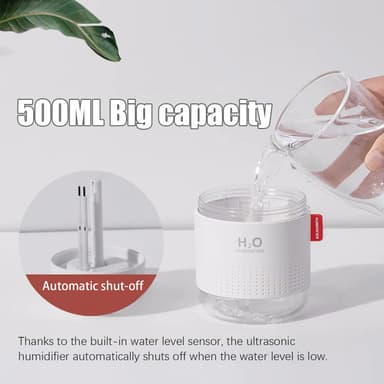 Ultraäänikostutin 500 ml LED-valolla