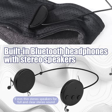Pääpanta Bluetooth-kuulokkeilla ja mikrofonilla Musta