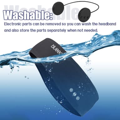 Pääpanta Bluetooth-kuulokkeilla ja mikrofonilla Musta