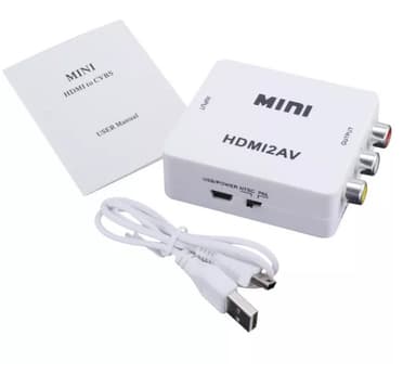 HDMI-AV/RCA-signaalin muunnin 1080p Valkoinen