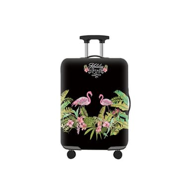 Suojalaukun päällinen, paksu elastinen matkalaukku XL Jungle flamingo kuvio