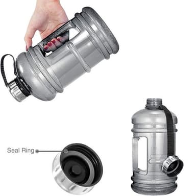 2.2L urheilupullo kahvalla - kirkas/musta