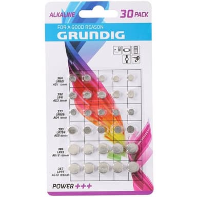 Grundig nappiparisto 30-pack pienempiä paristoja
