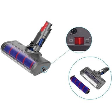 Pehmeä rullaharja Dyson V7/V8/V10/V11 Absolute Motorhead Stick -pölynimuriin