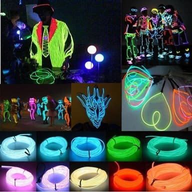 Paristokäyttöinen Led Glowstrip Neon Loop 3 metriä - punainen