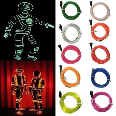 Paristokäyttöinen Led Glowstrip Neon Loop 3 metriä - punainen
