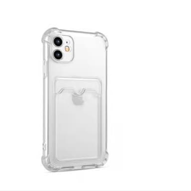 iPhone 12 kotelo korttitelineellä TPU läpinäkyvä