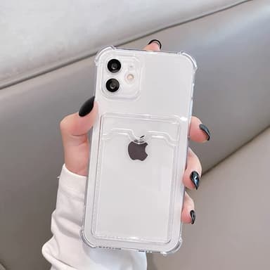iPhone 12 kotelo korttitelineellä TPU läpinäkyvä