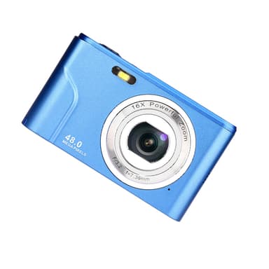 Digikamera 48 MP, HD 1080p ja 16x zoom 32 Gt:n kortilla Sininen
