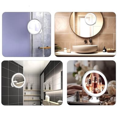 Irrotettava suurentava peili, jossa on LED-valo ja 10-kertainen suurennos