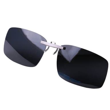 Clip-on-aurinkolasit UV400-suojalla ja mustilla linsseillä - Suuri