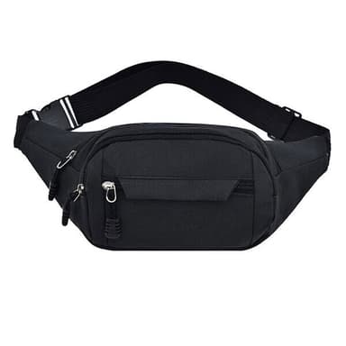 Vyötärölaukku /bum bag, jossa on useita käytännöllisiä lokeroita&lt