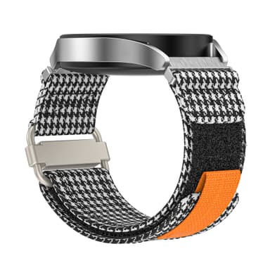 20 mm Canvas-kellohihna Samsung Galaxy Watch Active 1/2:lle, Galaxy Watch 4:lle Musta + Valkoinen
