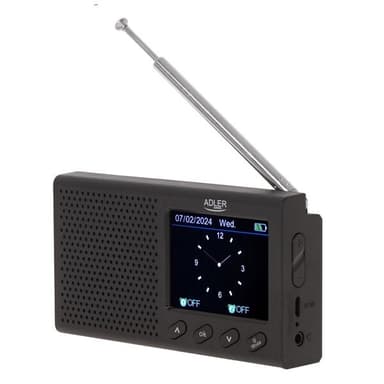 Adler kannettava kelloradio Bluetoothilla – Tyylikäs yhdistelmä musiikkia ja aikaa