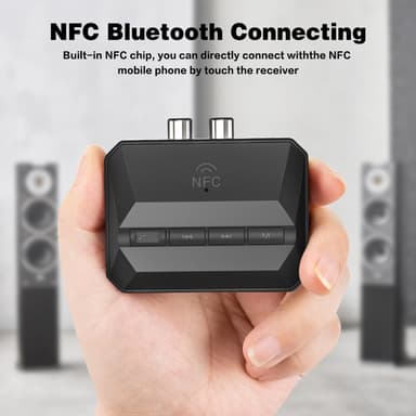 NÖRDIC Bluetooth Vastaanotin 5.3 RCA 3.5mm AUX NFC MicroSD Kortti USB Muisti