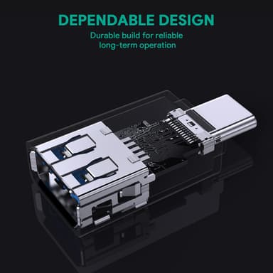 Super nopea adapteri USB C-tyypistä USB:hin 3.0 musta