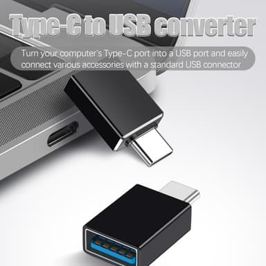 Super nopea adapteri USB C-tyypistä USB:hin 3.0 musta