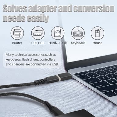 Super nopea adapteri USB C-tyypistä USB:hin 3.0 musta