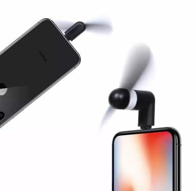 Tuuletin iPhonelle Lightningilla - Valkoinen