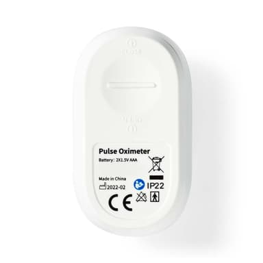 Nedis SmartLife Pulssioksimetri | Bluetooth® | OLED-näyttö | Auditiivinen hälytys / Happikyllästeisyys (SpO2) / Korkean tarkkuuden anturi / Liikkumisen estävät häiriöt / Perfuusioindeksi / Pulssi | Valkoinen