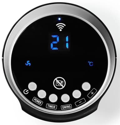 Nedis SmartLife keraaminen PTC-tuuletinlämmitin | Wi-Fi | 2000 W | 3 Lämpöasetusta | Oskillaatio | Näyttö | 15 - 35 °C | Android™ / IOS | Musta