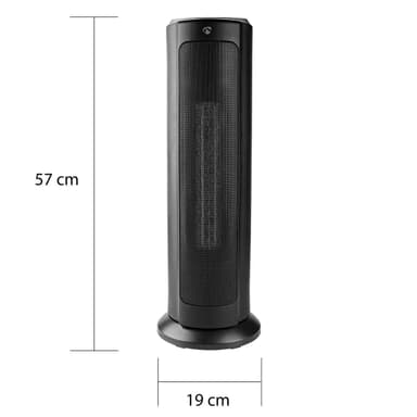 Nedis SmartLife keraaminen PTC-tuuletinlämmitin | Wi-Fi | 2000 W | 3 Lämpöasetusta | Oskillaatio | Näyttö | 15 - 35 °C | Android™ / IOS | Musta