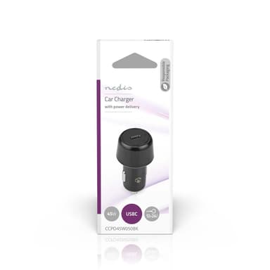 Nedis Autolaturi | 45 W | 3.0 A | Lähtöliitäntöjen määrä: 1 | Portin tyyppi: USB-C™ | Automaattinen Jännitteen Valinta