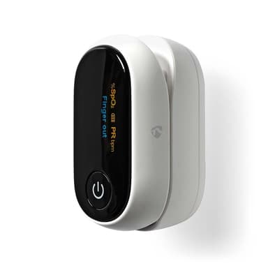 Nedis SmartLife Pulssioksimetri | Bluetooth® | OLED-näyttö | Auditiivinen hälytys / Happikyllästeisyys (SpO2) / Korkean tarkkuuden anturi / Liikkumisen estävät häiriöt / Perfuusioindeksi / Pulssi | Valkoinen