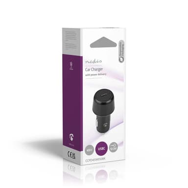 Nedis Autolaturi | 45 W | 3.0 A | Lähtöliitäntöjen määrä: 1 | Portin tyyppi: USB-C™ | Automaattinen Jännitteen Valinta