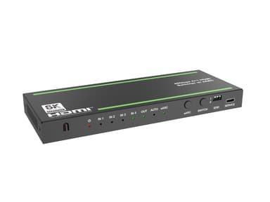 NÖRDIC 8K HDMI 2.1 eARC/ARC -kytkin ja Extractor 4-1 optinen SPDIF & Stereo CEC HDR Dolby Atmos, True HD, Digital Plus, DTS-HD Master